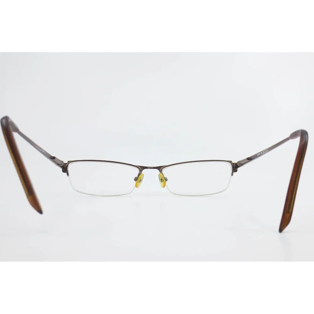 Chelsea Morgan CM578 BR Bronze Rectangular Semi-Rimless Eyeglasses 52-17-135